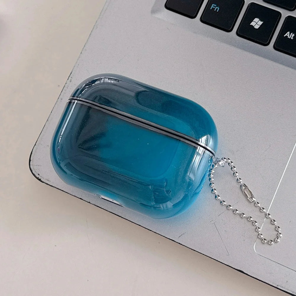 Funda para auriculares airpods 4, 3, 2, 1 y AirPods Pro 3 y 2. 
 con efecto arena movediza brillante en la oscuridad  y oscura.