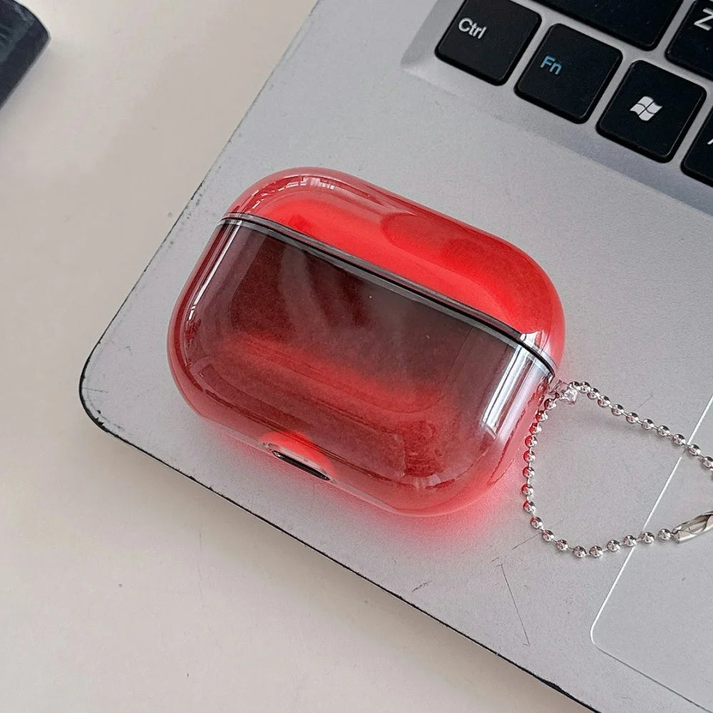 Funda para auriculares airpods 4, 3, 2, 1 y AirPods Pro 3 y 2. 
 con efecto arena movediza brillante en la oscuridad  y oscura.