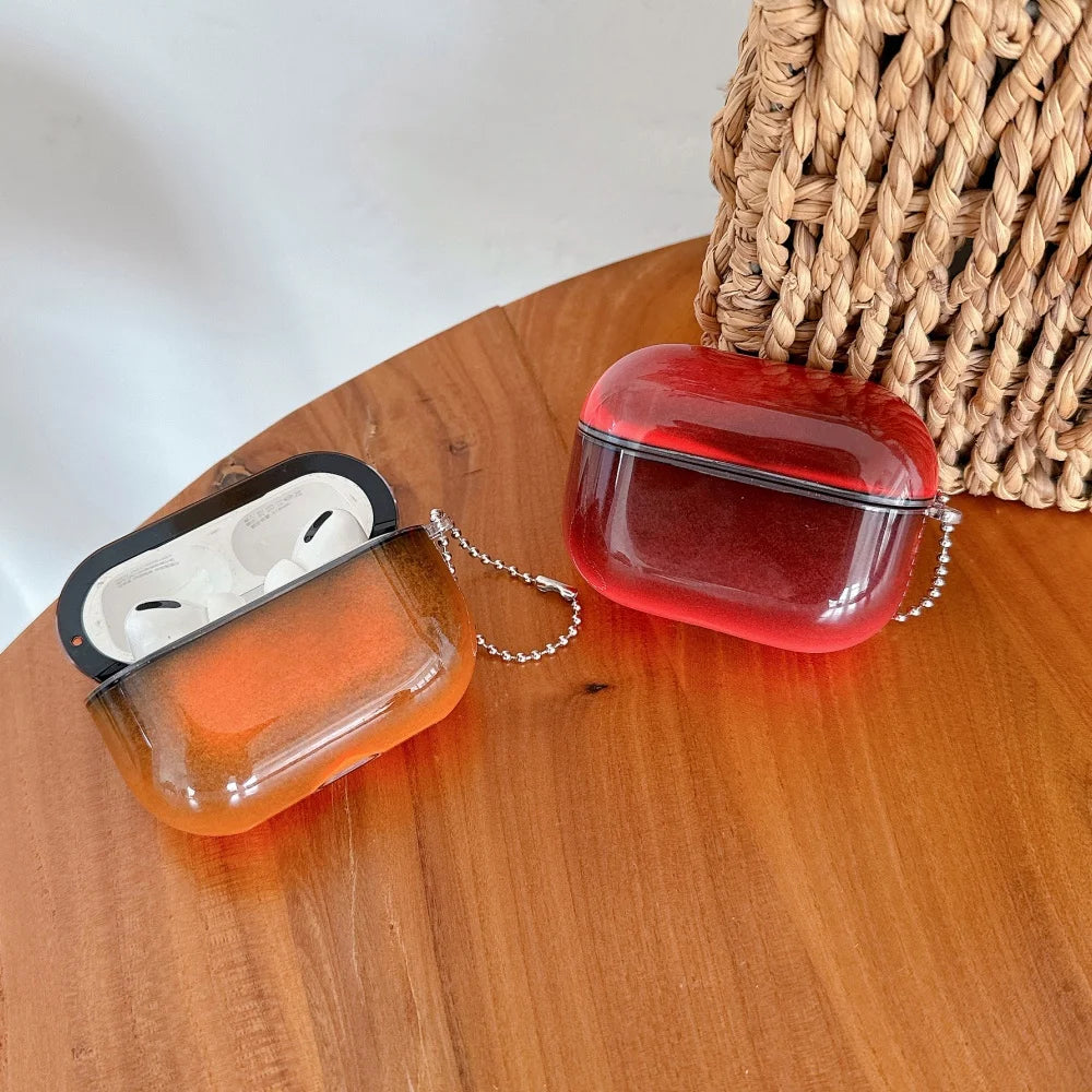 Funda para auriculares airpods 4, 3, 2, 1 y AirPods Pro 3 y 2. 
 con efecto arena movediza brillante en la oscuridad  y oscura.